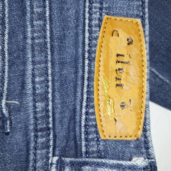 Allen B. womens blue studded straight leg jeans size 10 - Picture 7 of 8